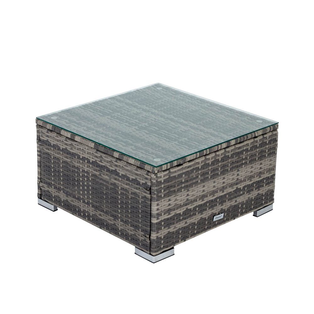 Outdoor Lounge Set Ottoman-Style - Grey