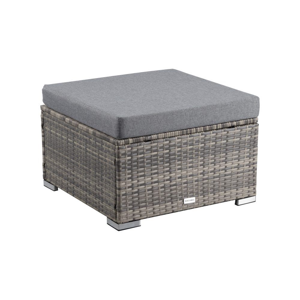 Outdoor Lounge Set Ottoman-Style - Grey