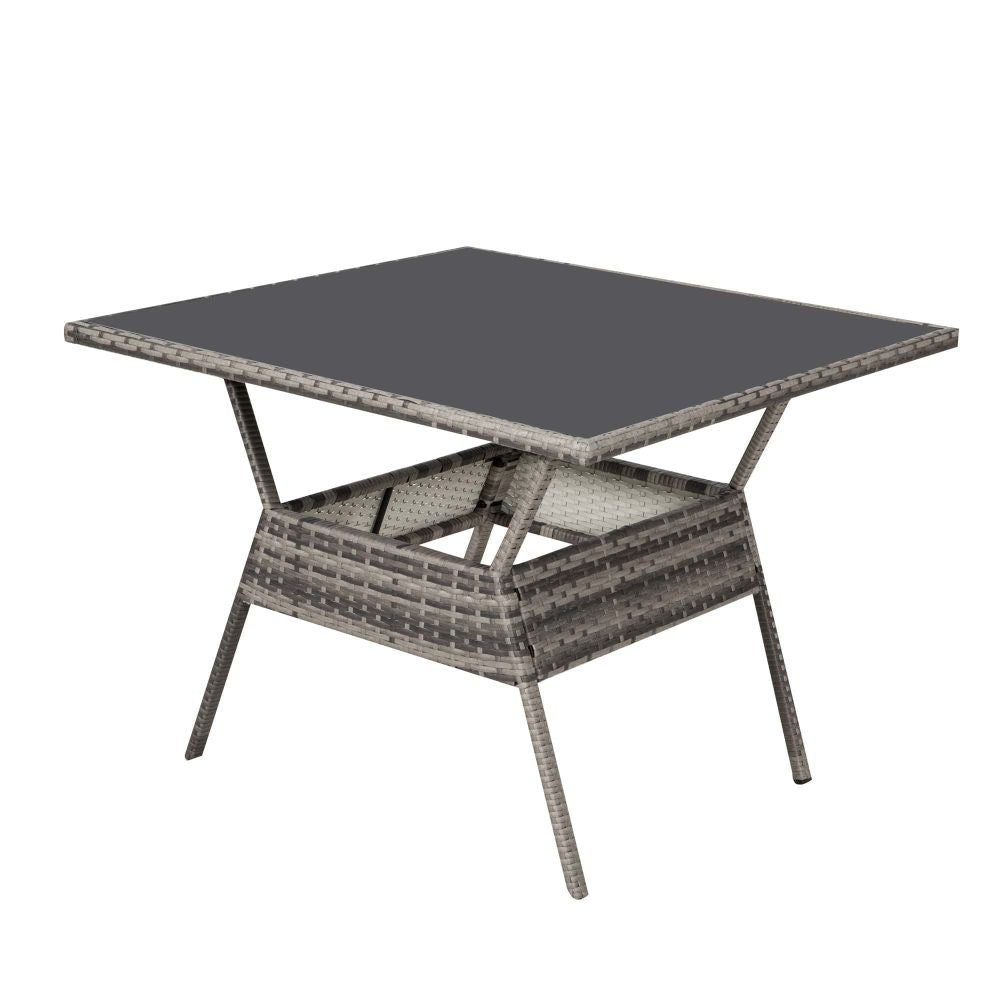 Outdoor Dining Set 8PC Wicker Table & Chairs - Grey