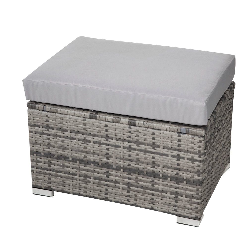 Outdoor Dining Set 8PC Wicker Table & Chairs - Grey