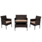 Lounge Set 4 Seat Wicker Breeze