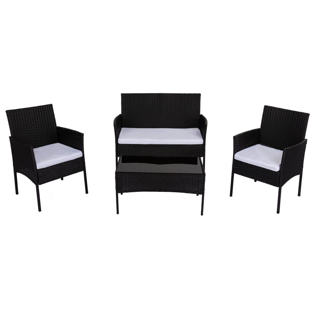 Outdoor Lounge Sofa Set 4-Seater PE Wicker - Ville