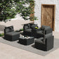 Modular Outdoor Wicker Lounge Set OTF 530S BLK 507