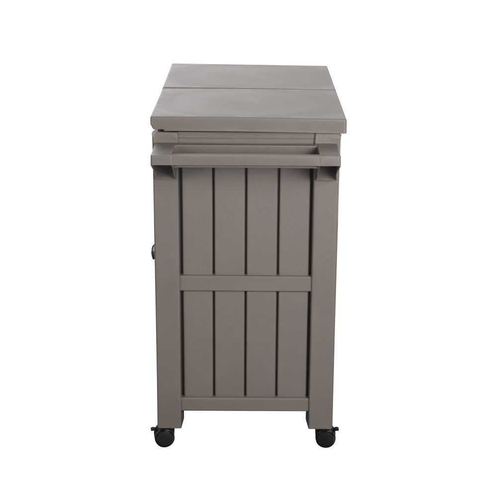 Garden Bar Serving Cart with Cooler - Taupe