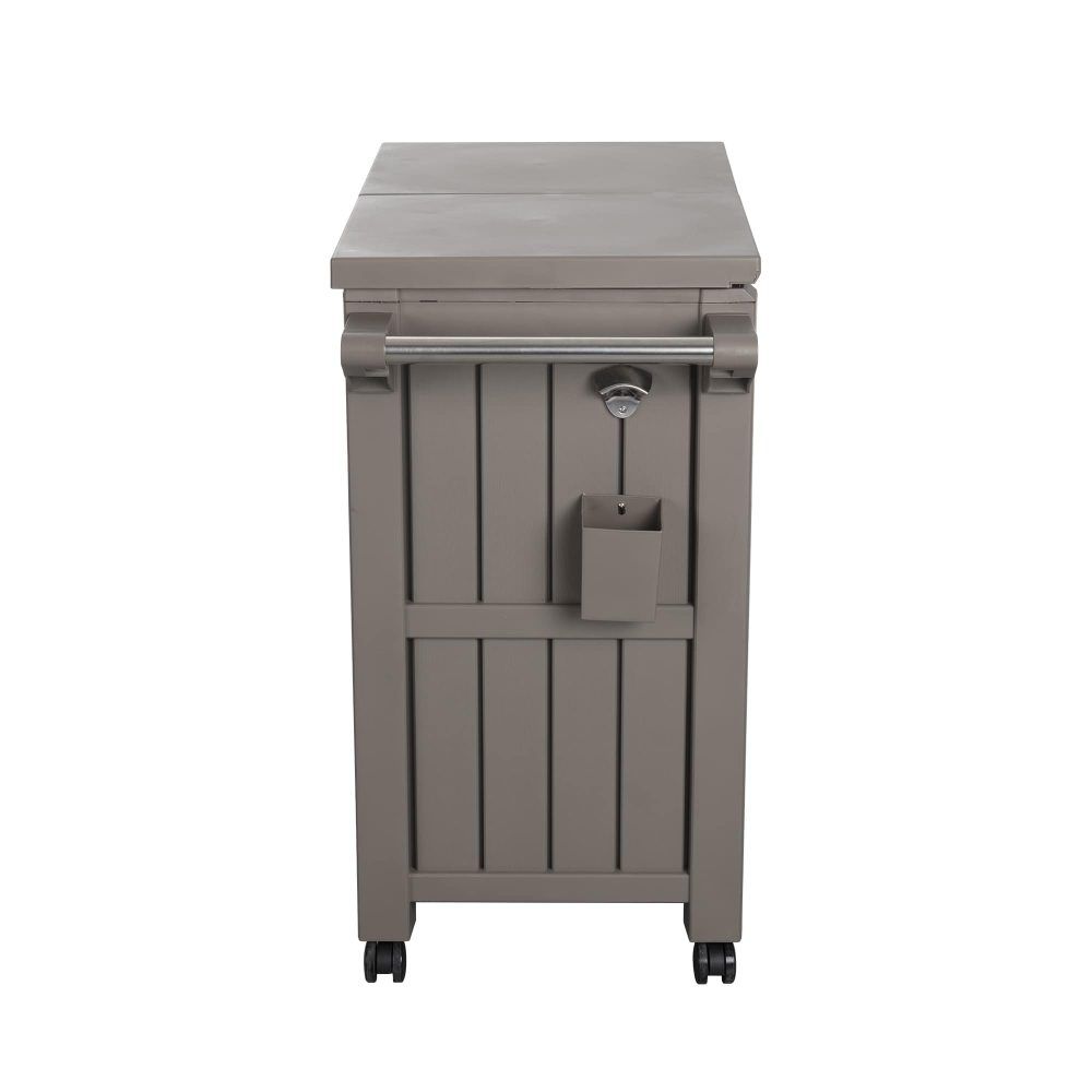 Garden Bar Serving Cart with Cooler - Taupe