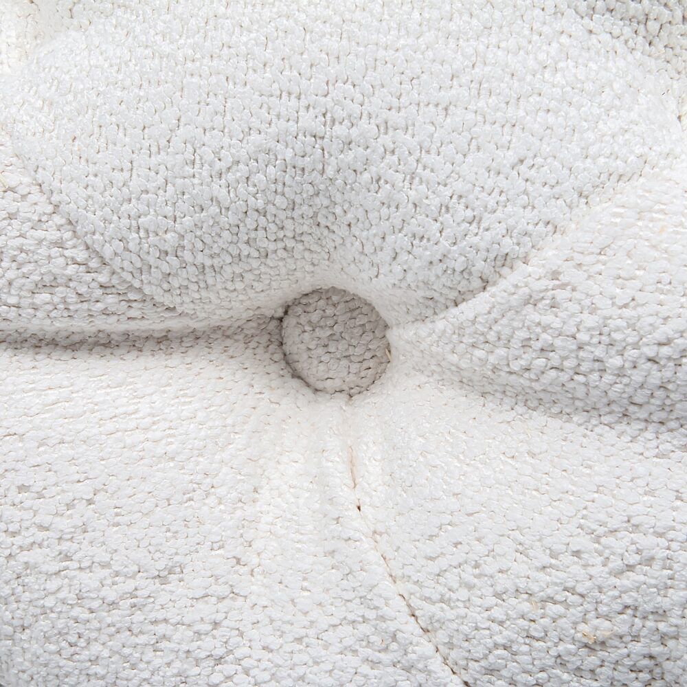 Ottoman Rectangular Elsa Tufted Beach Bouclé White