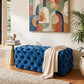 Ottoman Rectangular Elsa Navy Blue Velvet