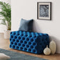 Ottoman Rectangular Elsa Navy Blue Velvet