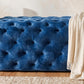 Ottoman Rectangular Elsa Navy Blue Velvet