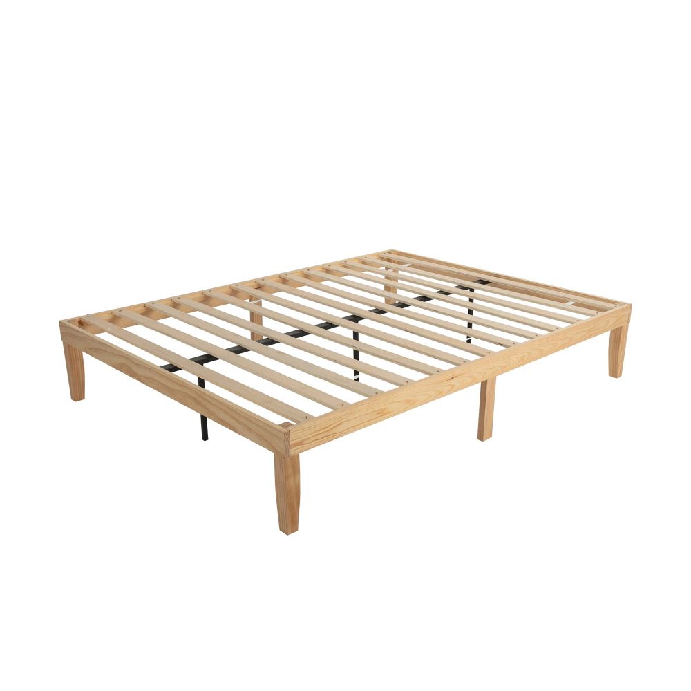 Warm Wooden Natural Bed Base Frame ‚Äì Double