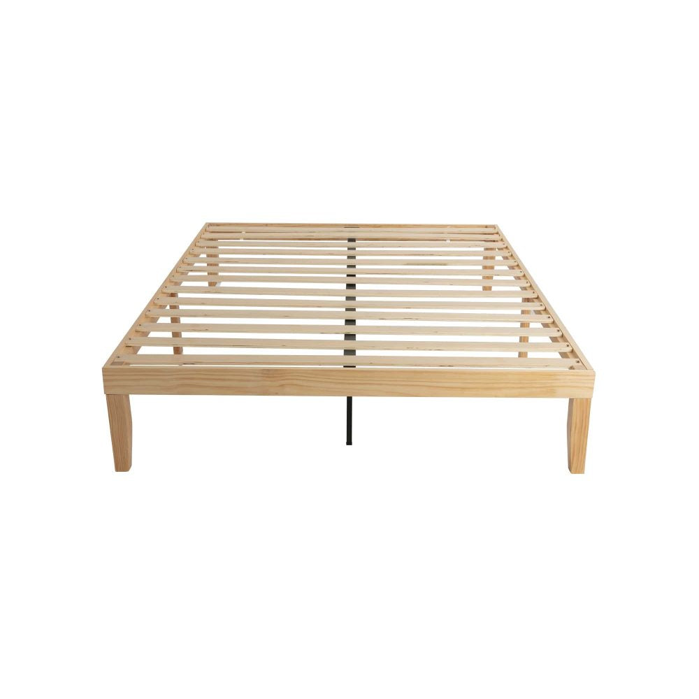 Warm Wooden Natural Bed Base Frame ‚Äì Double