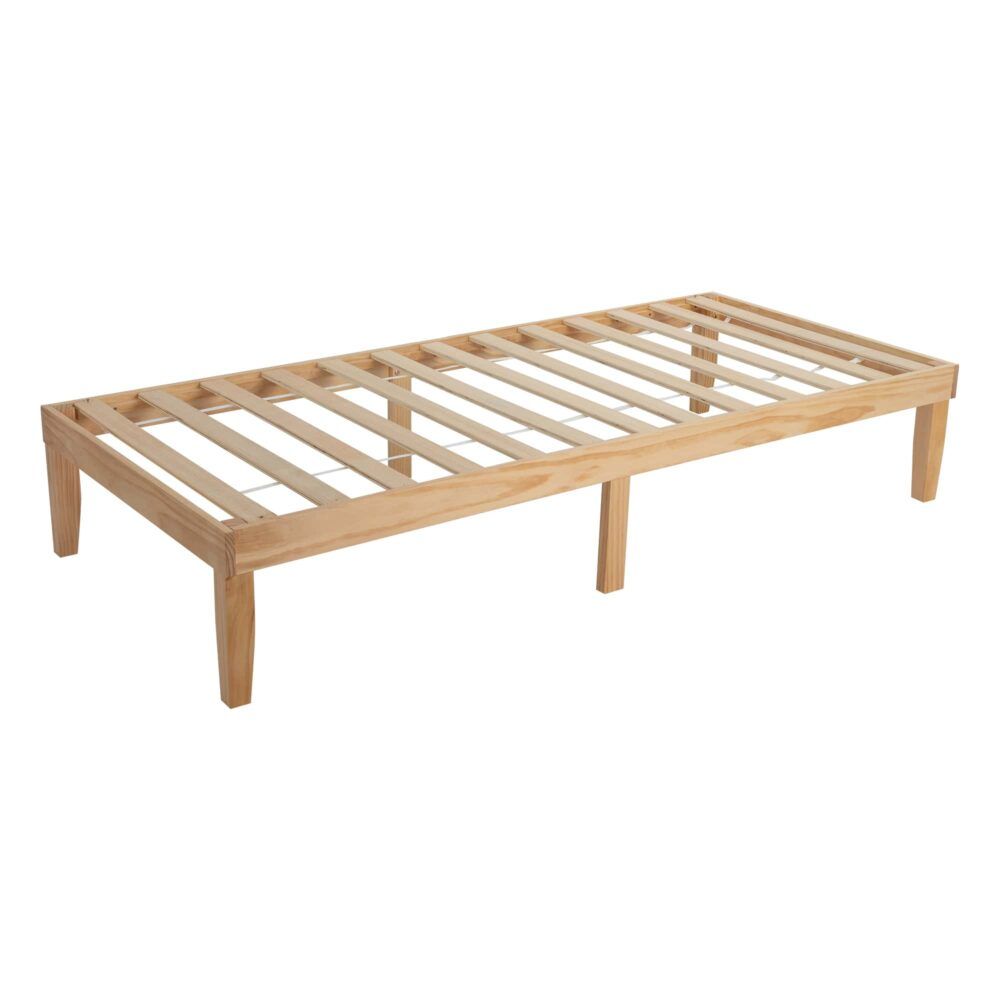 Wooden Bed Base Frame King Single Size Warm Natural