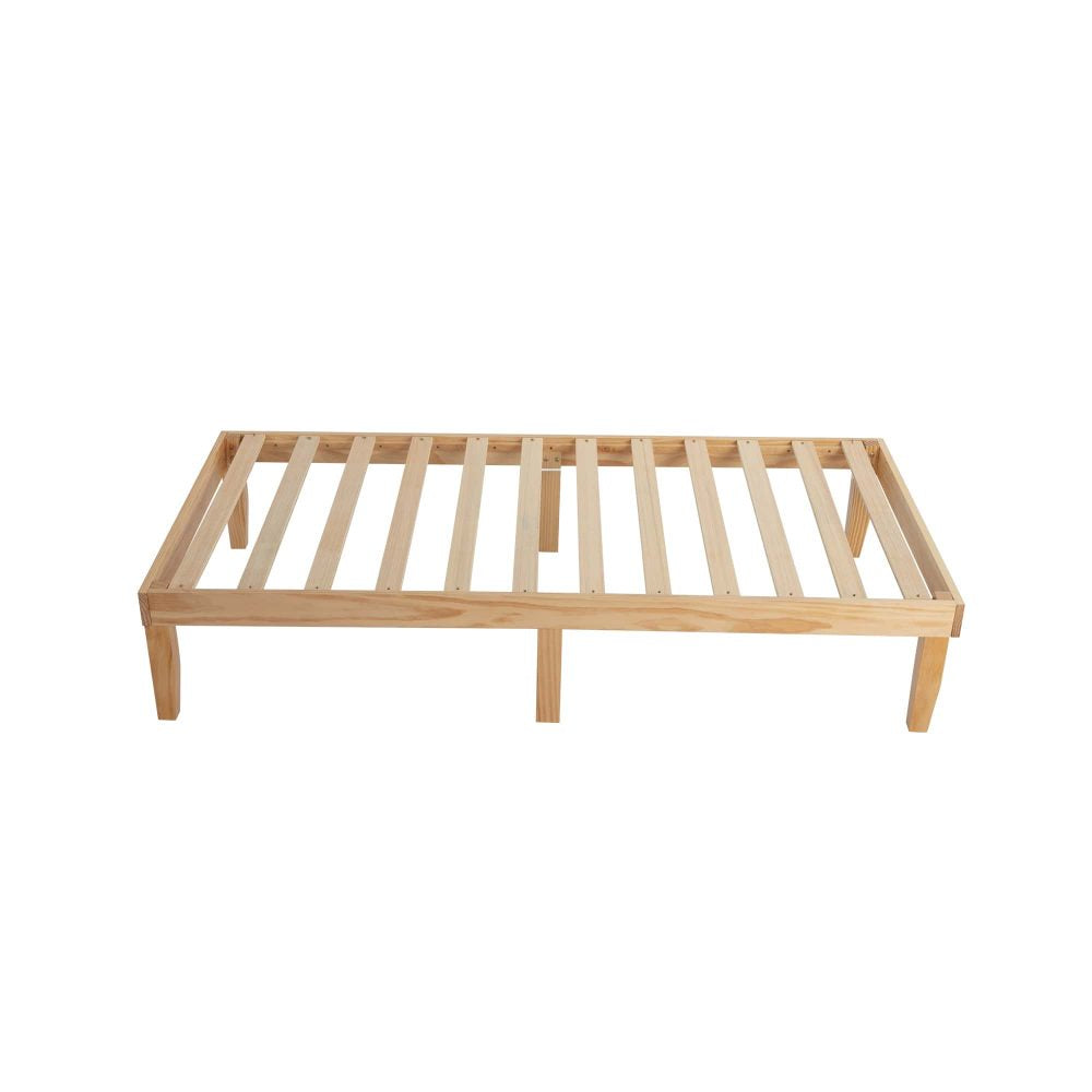 Single Size Warm Wooden Natural Bed Base Frame ‚Äì King Single