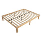 Wooden Bed Base Frame Queen Size Warm Natural