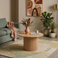 Coffee Table Luxe Ribbed Round Wooden