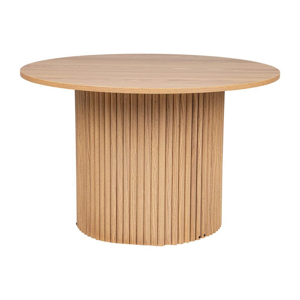 Coffee Table Luxe Ribbed Round Wooden