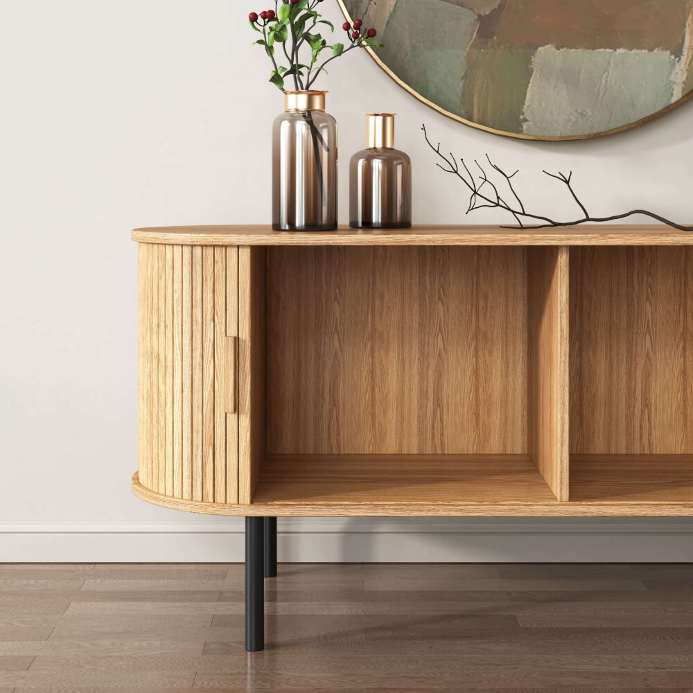 Ripple Sideboard with Sliding Doors ‚Äî Earthy Elegance Redefined