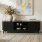 Entertainment Unit 160cm - Ribbed Black Media Console