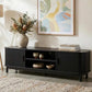 Entertainment Unit 160cm - Ribbed Black Media Console