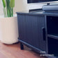 Entertainment Unit 160cm - Ribbed Black Media Console