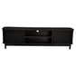 Entertainment Unit 160cm - Ribbed Black Media Console