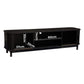 Entertainment Unit 160cm - Ribbed Black Media Console