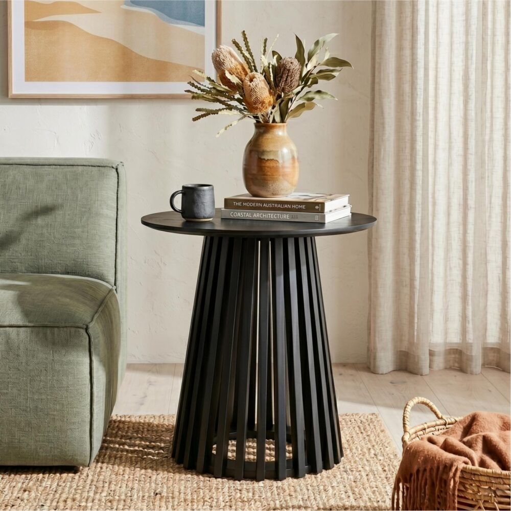 Palmer Charcoal Chic Side Table - Contemporary Style
