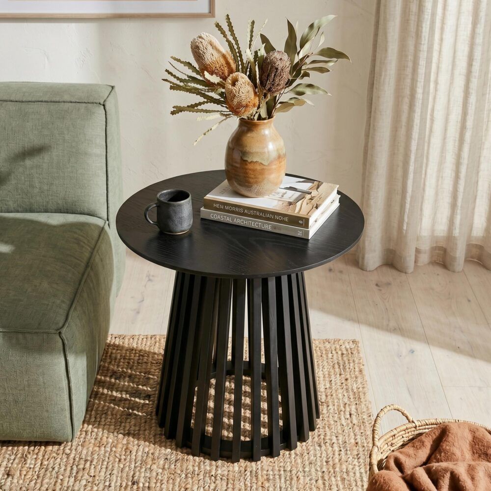 Palmer Charcoal Chic Side Table - Contemporary Style
