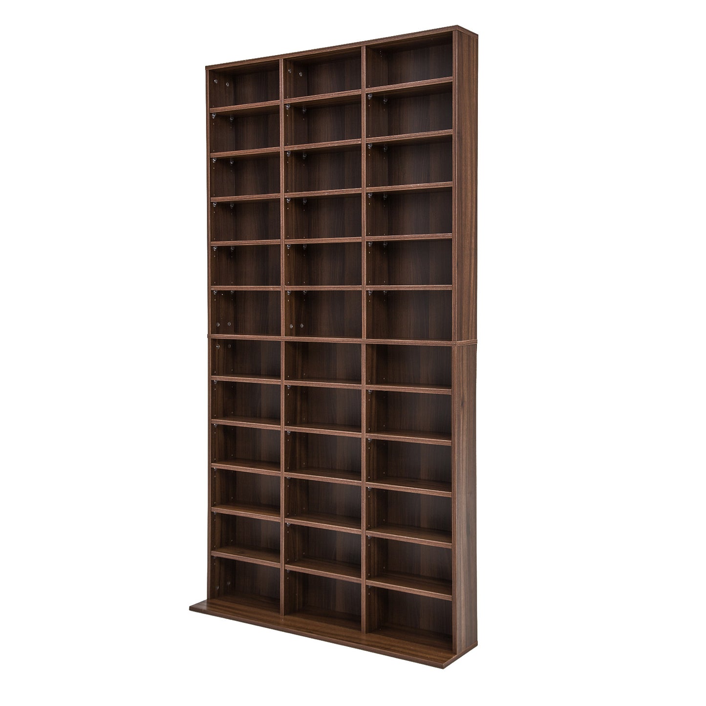 Adjustable Shelves CD DVD Bluray Media Book Storage Cupboard ESPRESSO