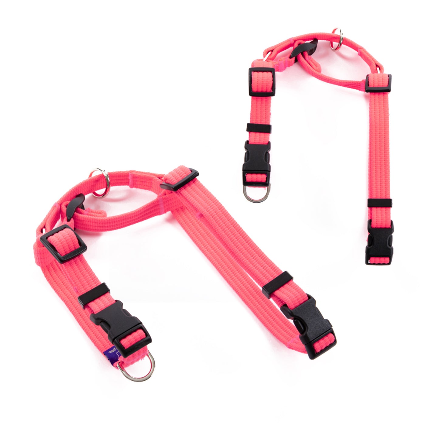 Dog Harness Double-Lined Straps Adjustable L - Neon Carol-Pink