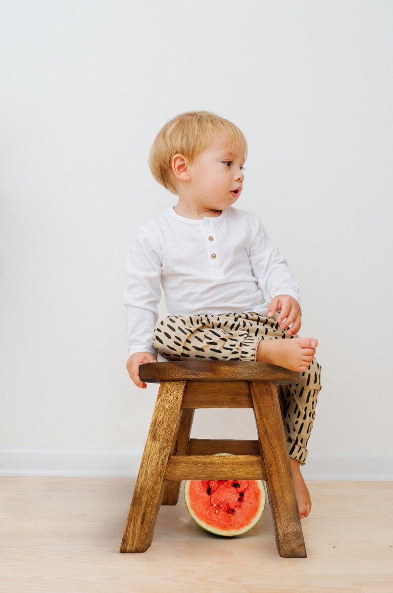 Children's Chair Hand Carved Wooden Train Locomotive Theme