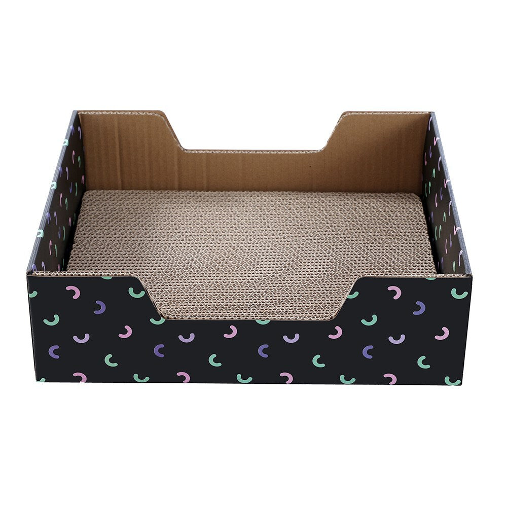 Cat Scratch Pad 2x Kitten Corrugated Cardboard Toy Play Best Scratcher Mat