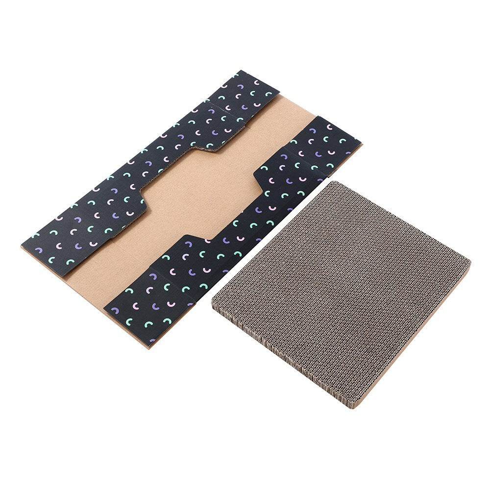 Cat Scratch Pad 2x Kitten Corrugated Cardboard Toy Play Best Scratcher Mat