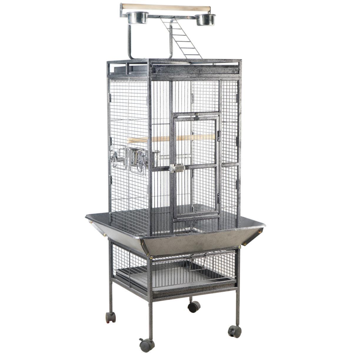 Bird Cage Large 153cm Budgie Parrot Aviary with Metal Tray and Wheel