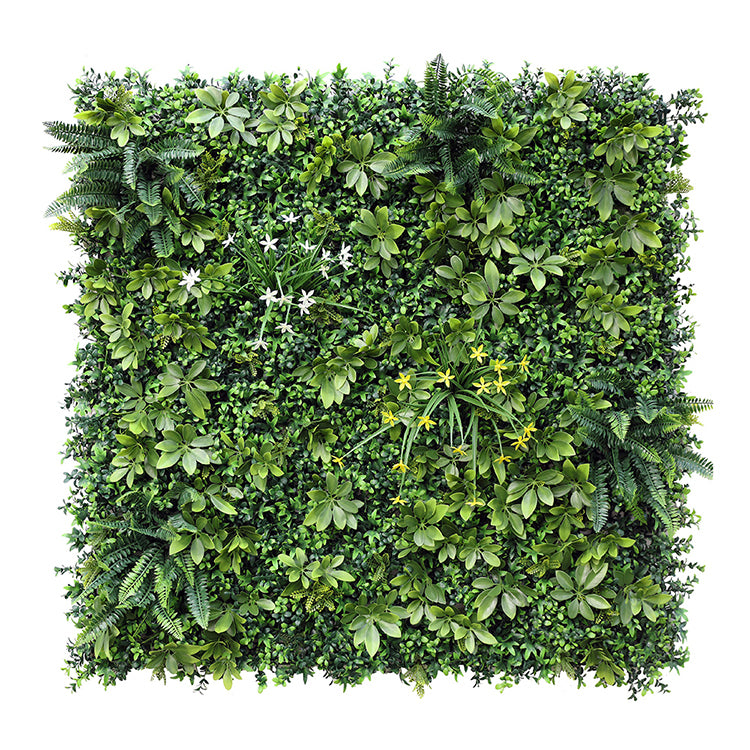 Artificial Plant Wall Grass Panels 5 SQM Vertical Garden Foliage Tile Fence 1X1M - Green