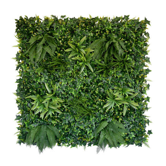 Artificial Plant Wall Décor 5 SQM Grass Panels Vertical Garden Foliage Tile Fence 1X1M Green