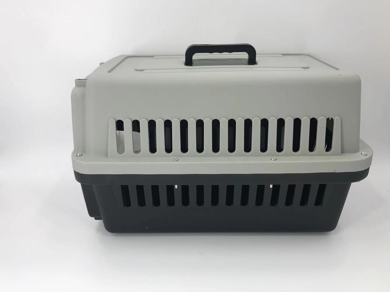 Pet Carrier Airline Cage Medium Dog Cat Crate with Bowl & Tray - Black