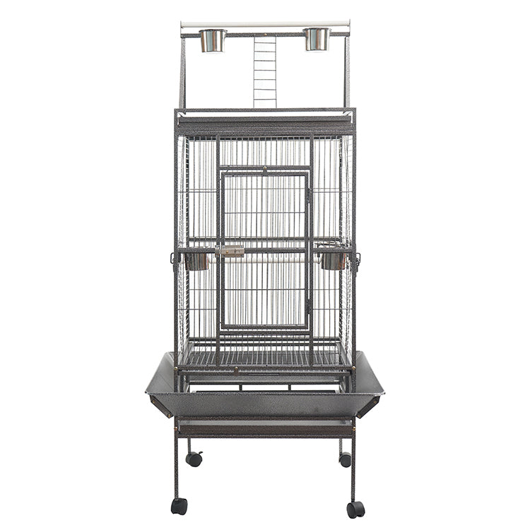 Large Bird Cage Budgie Parrot Aviary With Metal Tray Wheel 174 cm