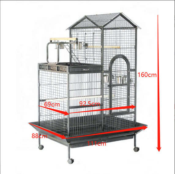 Bird Cage 160cm XL Pet Parrot Aviary Perch with Castor Wheels