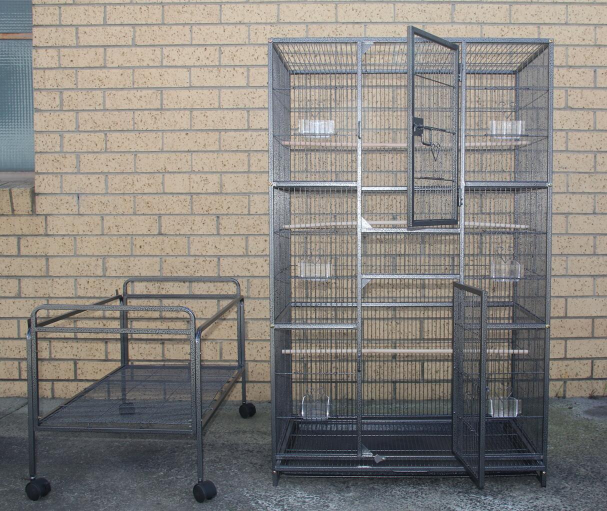 Bird Cage Small Parrot Budgie Aviary With Stand 174 cm