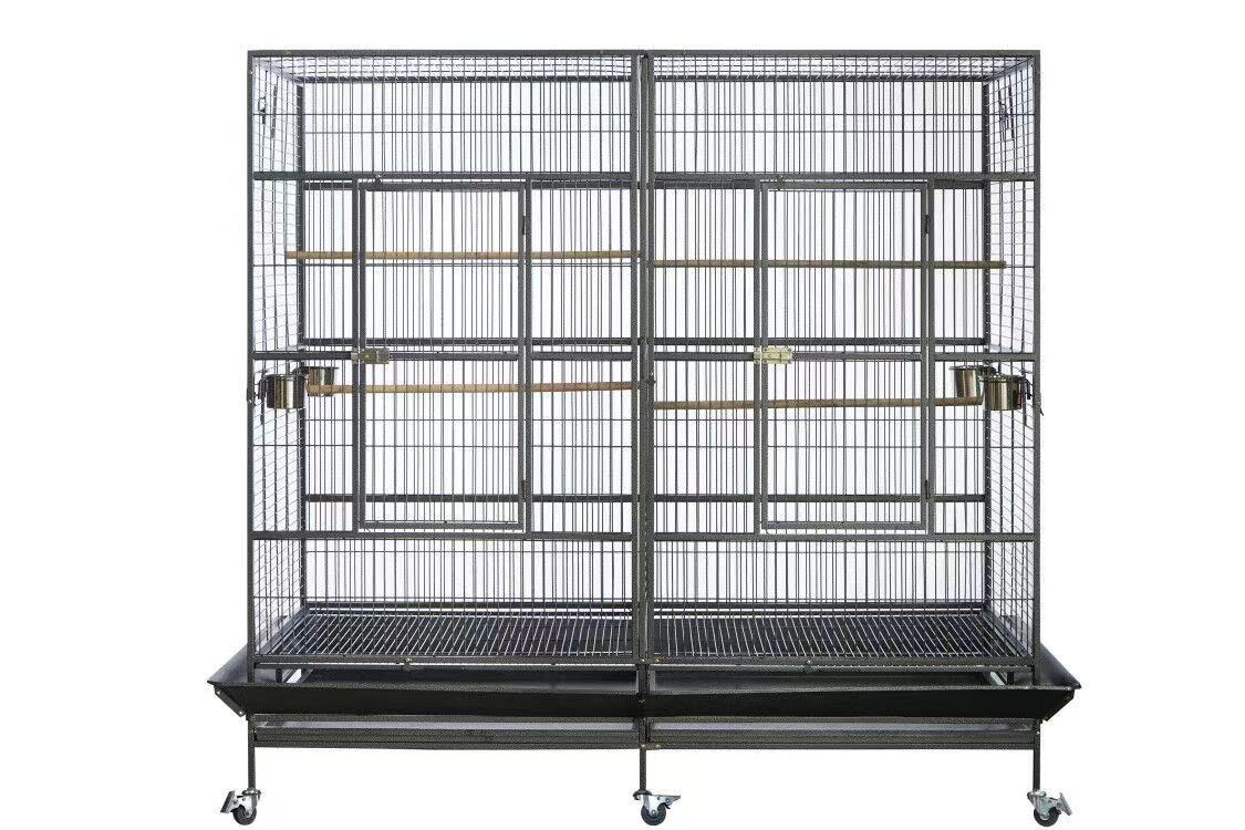 Bird Cage XXXL 195cm Pet Parrot Aviary with Perch and Castor Wheels