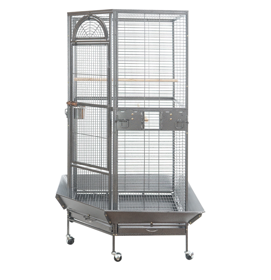 XL Corner Bird Cage Aviary with Castor Wheels 161cm