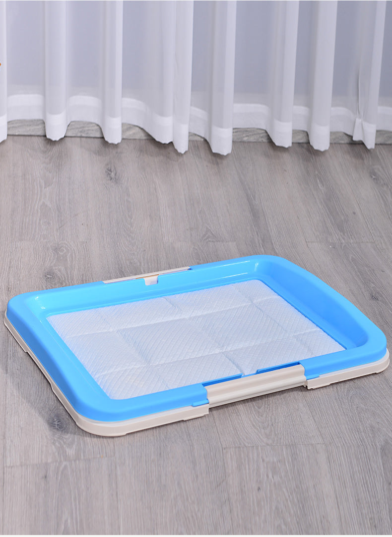 Dog Potty Training Tray Large Portable Pet Puppy Toilet Loo Pad Mat - Blue