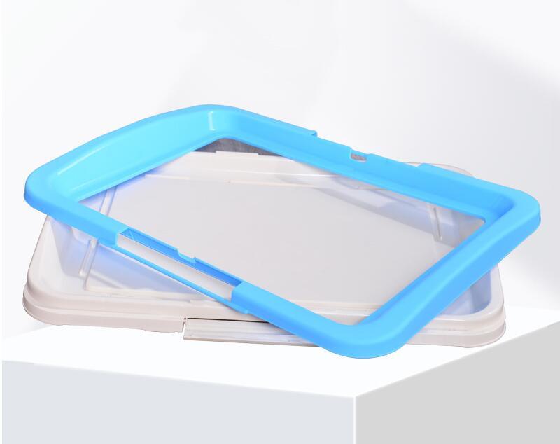 Dog Potty Training Tray Large Portable Pet Puppy Toilet Loo Pad Mat - Blue