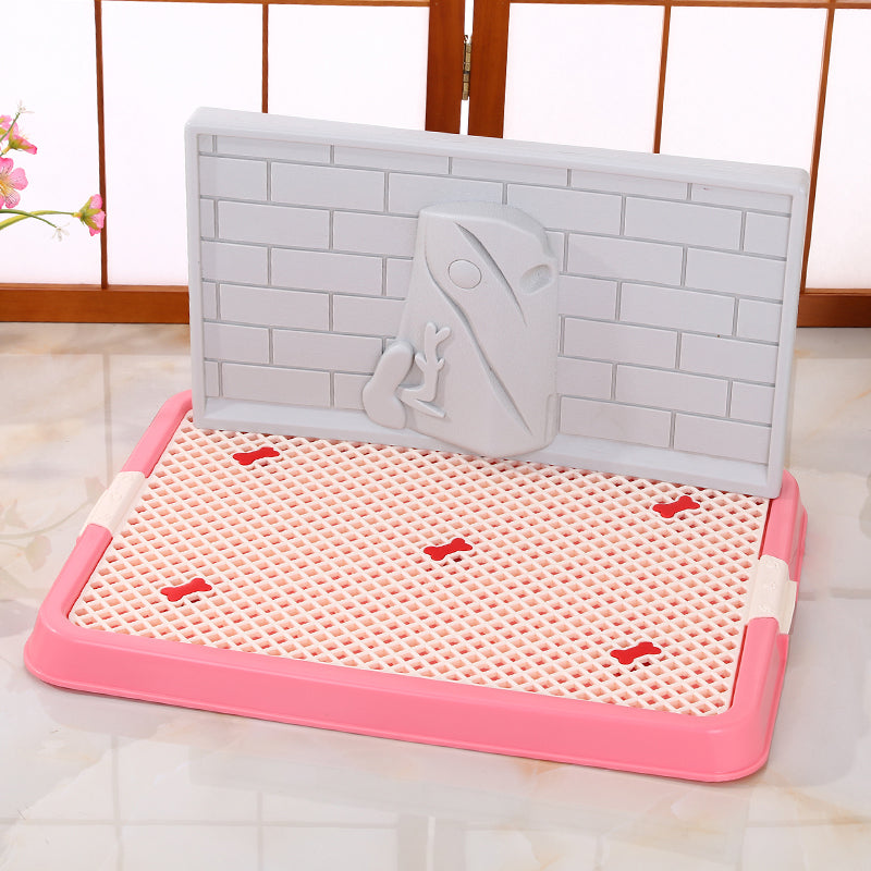 Dog Potty Training Tray Small Portable Pet Puppy Toilet Loo Pad Mat - Pink