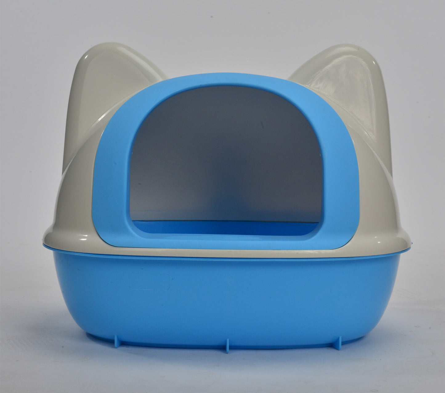 Cat Toilet Litter Box Large Hooded Tray House with Scoop - Blue