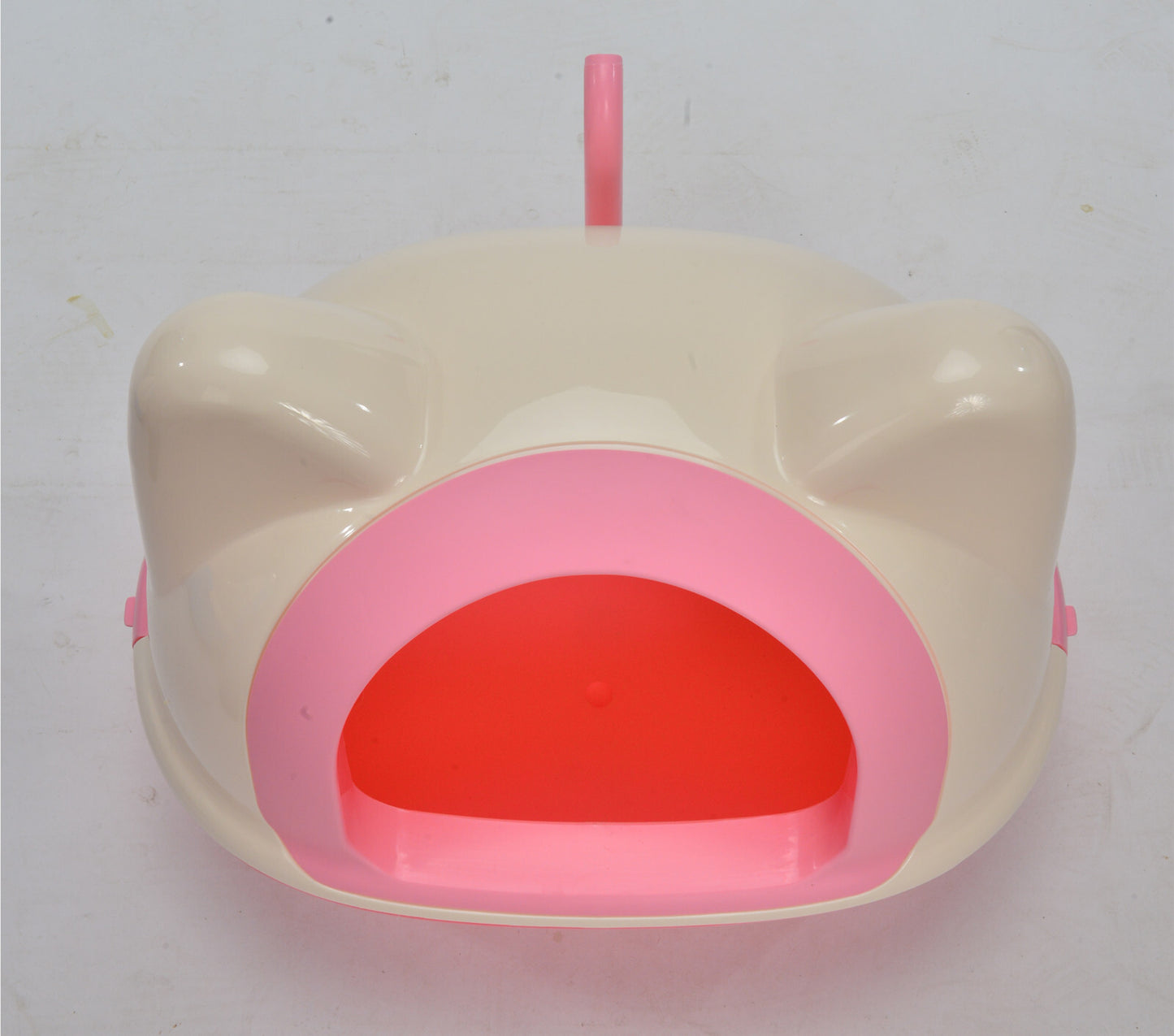 Cat Toilet Litter Box Large Hooded Tray House with Scoop - Pink