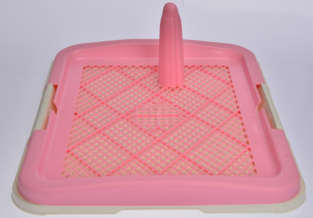 Dog Potty Training Tray Medium Portable Pet Puppy Toilet Loo Pad Mat - Pink