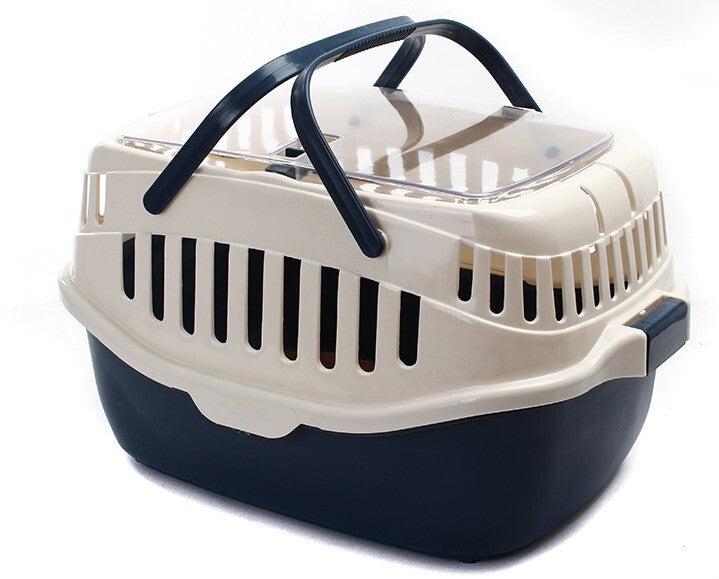 Pet Carrier Cage Medium Dog Cat Rabbit Guinea Pig Ferret Crate with Mat - Blue