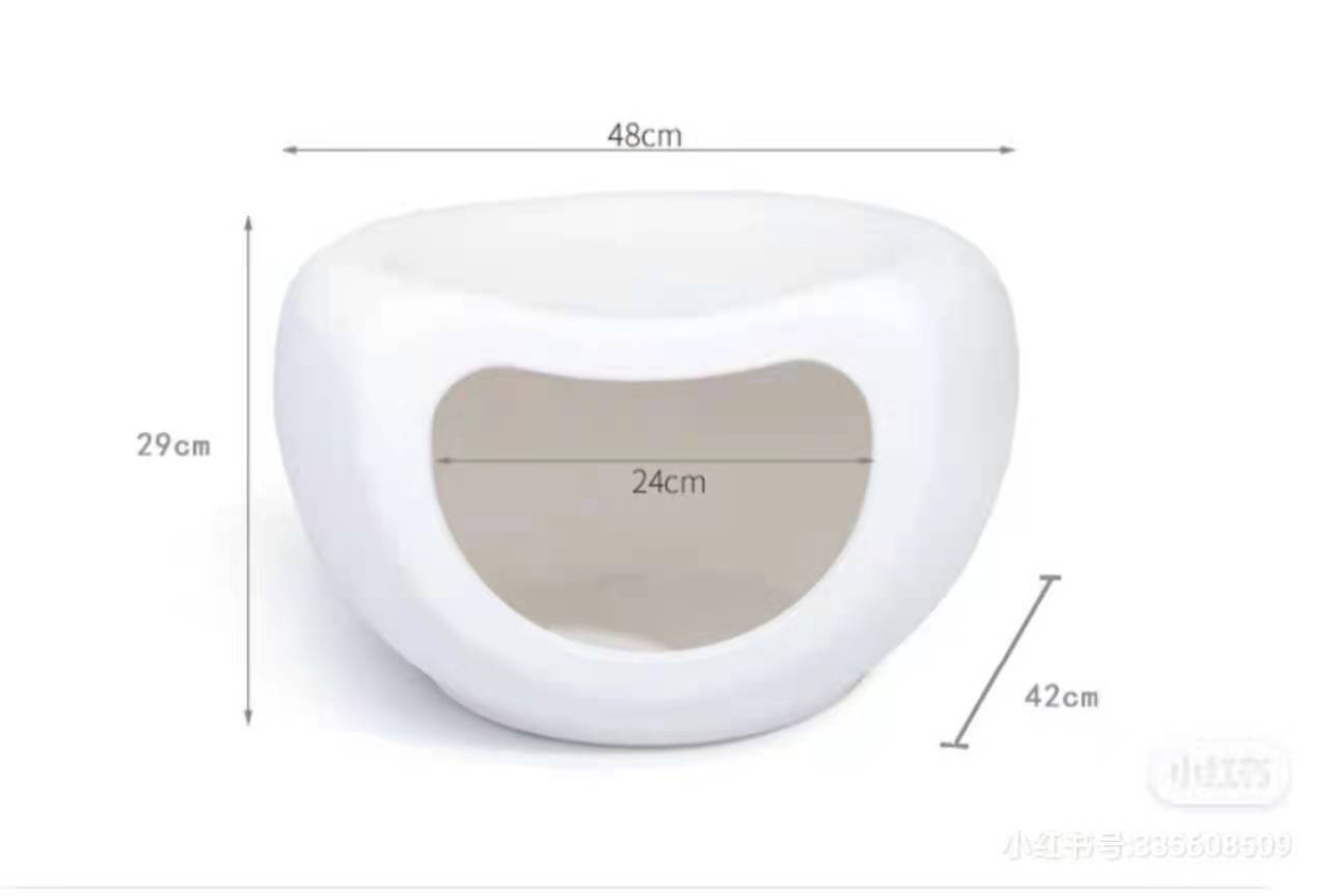 Cat Kitten Bed Cave Small Dog House Kennel Plastic Pet Pod Bedding Igloo - White